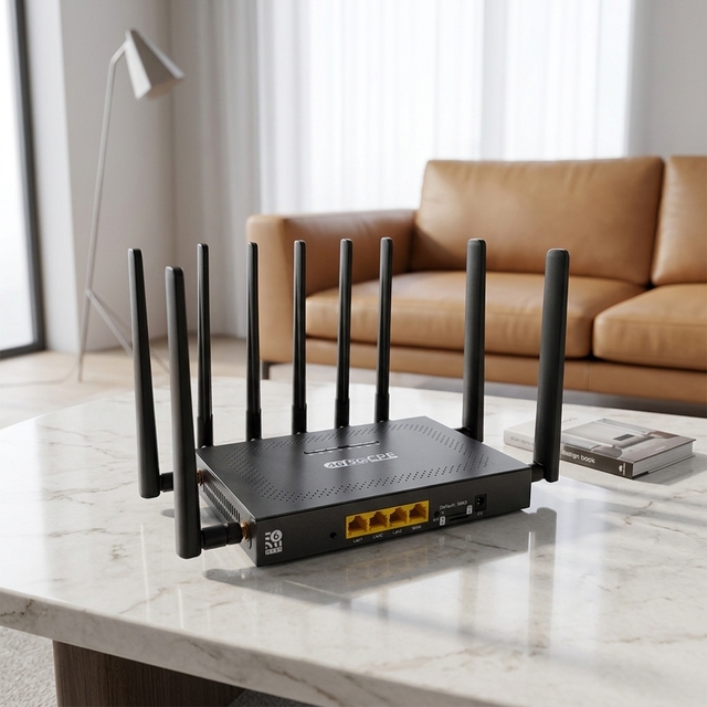 OEM 5G SMA External Antennas Openwrt MT7621A 2.4g 5.8g Dual Band Rj45 Wireless Modem Wifi 6 4G LTE Router With Sim Card Slot