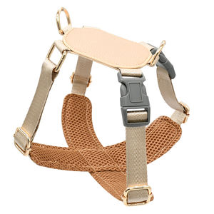 Luxo Couro <span class=keywords><strong>Dog</strong></span> <span class=keywords><strong>Harness</strong></span> Leash Set Ajustável Atacado Abastecido Fabricação Reciclado Personalizado Pequeno Pet Peito Leva Caminhada - Product Image 5