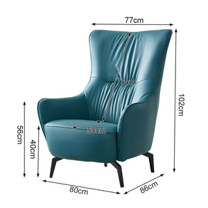 Elegante Sillón Individual de Exterior de Lujo Ligero de Estilo Italiano Moderno, Respaldo Alto, PU Impermeable, Espuma Viscoelástica, para <span class=keywords><strong>Tiendas</strong></span> Minoristas - Product Image 1