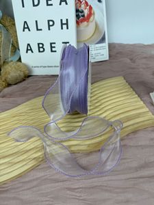 Bantlı Balık Kuyruğu Organze Kurdele Yanardöner Renkli Çiçek Buketi Kadife Kurdele Çift Taraflı DIY Çiçek Sanatı Moda Noel - Product Image 2