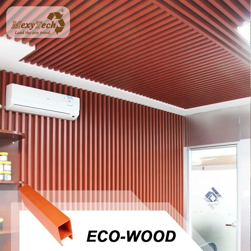 木製パネル壁装飾インテリア家庭用屋内壁サイディング3D溝付きWPC壁パネル