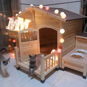 Venta al por mayor al aire libre gran casa de madera para mascotas Jaula de madera para perros Perrera de lujo perros Douse exterior - Product Image 3