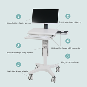 <span class=keywords><strong>Chariot</strong></span> de travail médical <span class=keywords><strong>mobile</strong></span> WEIYE avec support <span class=keywords><strong>pour</strong></span> ordinateur <span class=keywords><strong>portable</strong></span> et moniteur, <span class=keywords><strong>chariot</strong></span> médical professionnel <span class=keywords><strong>pour</strong></span> clinique dentaire - Product Image 3