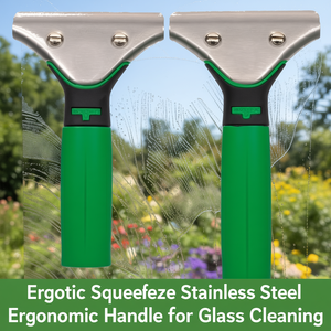 Ergotec <b>Squeegee</b> Stainless Steel Ergonomic Handle For Glass Cleaning - Product Image 3