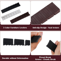 Cales flexibles en plastique, cales de nivellement de Table, niveleurs de meubles de qualité supérieure, coussinets de cales pour armoire de porte