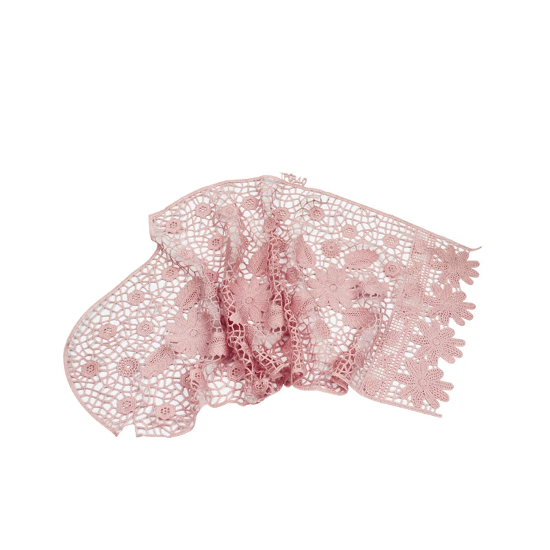 Ткань с вышивкой, сетчатая хлопчатобумажная швейная розовая ткань для женщин, Шелковый Тюль с цветочным узором на заказ, Свадебное кружево