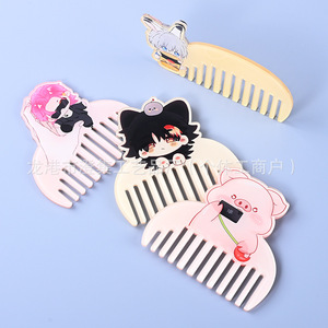 หวีอะคริลิคการ์ตูนแบบพกพา น่ารัก สไตล์อนิเมะ ของตกแต่งผม DIY สไตล์หวานๆ ปรับแต่งได้ - Product Image 1