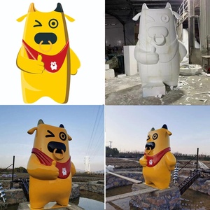 Sculpture IP d'animal en FRP, peinture colorée personnalisée, mascotte de porte, poupée ODM, grande décoration paysagère extérieure, magnifique présentation - Product Image 2