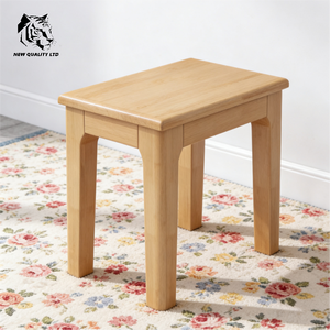 Tabouret en bois massif de petite taille, personnalisable, en stock, style naturel, nouvelle mode, pour chambre, hôtel, salon – Fabrication chinoise, prix abordable, expédition immédiate - Product Image 2