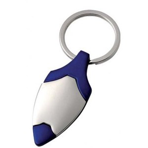 Portachiavi a Forma di Scudo in Metallo con Finitura Blu Lucida per Chiavi e Borse - Product Image 1