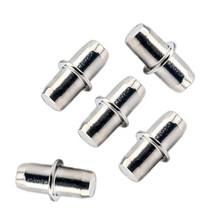 Support d'étagère à axe central nickelé, diamètre 5 mm, broches de cloisonnement dissimulées pour armoires et placards, accessoires de quincaillerie - Product Image 3