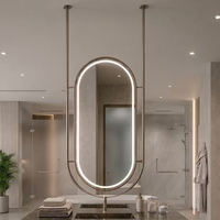 Miroir intelligent pour salle de bain, miroir suspendu, taille et couleur personnalisées, miroir LED Tongding