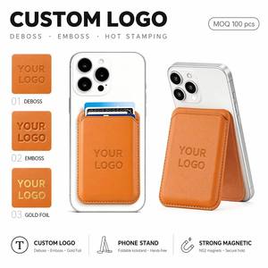 Cartera Magnética Delgada MagSafe para Teléfono, con Soporte, Bloqueo RFID, <span class=keywords><strong>de</strong></span> Cuero Vegano, Regalo <span class=keywords><strong>de</strong></span> Navidad para iPhone y Samsung, Disponible en Reino Unido - Product Image 4