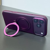 Coque magnétique translucide mate avec support anneau pliable et protection caméra fine résistante aux chutes pour iPhone 18 Pro Max, 17 Pro, 16