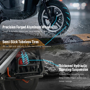 Moto électrique commerciale ZUBOO pour livraison de repas, avec charge rapide et porte-bagages, idéale pour la livraison du dernier kilomètre - Product Image 5