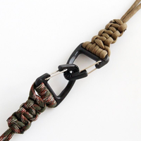 Porte-clés à mousqueton triangulaire 18CM/20CM, porte-clés en paracorde tissé à la main pour le camping en plein air, la randonnée