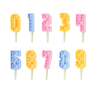 <span class=keywords><strong>Lego</strong></span> 0-9 numéro <span class=keywords><strong>de</strong></span> fête d'anniversaire bougie d'anniversaire numéro pour bougies <span class=keywords><strong>de</strong></span> gâteau - Product Image 4