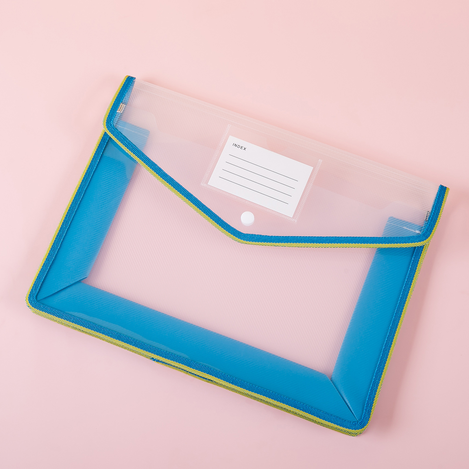 Transparent blanc-jaune et bleu