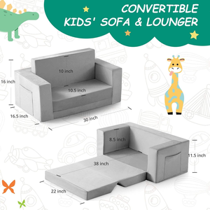 Sofás Infantiles Personalizados 2026, Sofá de Espuma Comprimida para Bebés, Silla para Niños Pequeños, Espuma de Alta Densidad, Plegable, Sofá Cama Infantil - Product Image 5
