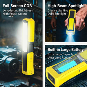 Lampe de travail COB OEM à intensité variable 800LM rechargeable 6000mAh Type-C avec crochet magnétique, lampe d'inspection LED pour <span class=keywords><strong>garage</strong></span> - Product Image 4