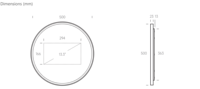 Miroir de salle de bain intelligent rond moderne MIRROH.AI avec interrupteur tactile et éclairage LED réglable pour appartement, salon et hôtel