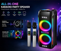 Speaker Trolley Karaoke Pintar Layar Sentuh Nirkabel untuk Sistem Audio Dual Woofer Lampu RGB Baterai Outdoor Dukungan OEM ODM