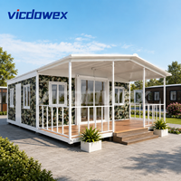 Maison conteneur moderne extensible 20ft 40ft, bâtiment modulaire préfabriqué, résistant aux tremblements de terre, pour hôtel, maison, bureau, atelier, entrepôt