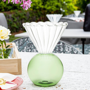 Gobelet à glace en verre borosilicate coloré décoratif fait main OEM, résistant à la chaleur, pour la décoration de table - Product Image 2