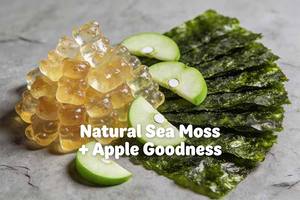 Gomitas de Algas Marinas Naturales Bajas en Grasa y Sin Azúcar para Adultos, Extracto de Musgo Marino Premium, Energía Estable, Concentración, Apto para Veganos, Antioxidante, 60 Unidades - Product Image 3