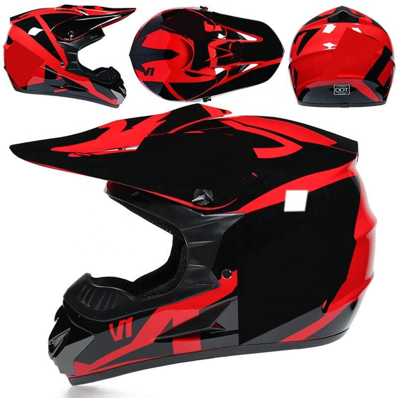 Casco Motocross Casco De Motocross Para Niños Y Adultos Set Con