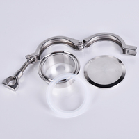 TKFM Aço Inoxidável Sanitária Solda Virola Tri Clamp Ptfe Conjunto de Juntas Tri Clamp Hoes Barb Adaptador Acoplamento