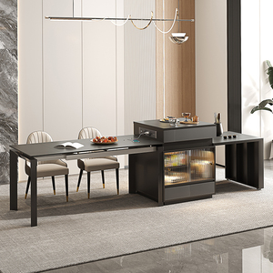 Island <strong>Table</strong> <strong>Dining</strong> <strong>Table</strong> All In One Extendable Multifunctional Household Rock Slab <strong>Dining</strong> <strong>Table</strong> And Chairs Customized