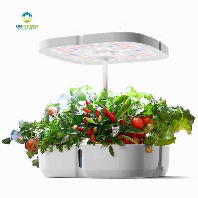 Automatic Hydroponics System 8 Pots Smart Garden Indoor Growing System Planter Kit With Pump and Light for Herb Lettuces Plants