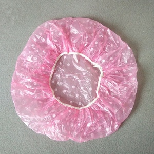 Capes de douche en plastique, couvertures de cheveux de bain avec motif imprimé - Product Image 2
