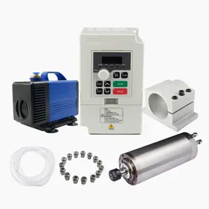 Water cooled spindle kit 100mm 3kw spindle with 3.7kw inverter/VFD+80w water pump+100mm clamp+13pcs ER20 collets/