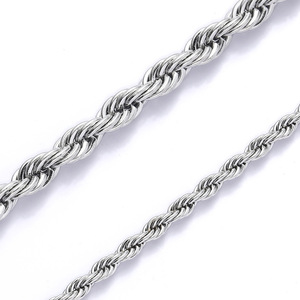 Kalung Rantai Baja Tahan Karat BES 3mm <span class=keywords><strong>4mm</strong></span> 5mm 6mm Lapis Emas 18K PVD Model Pilin Perhiasan Hip Hop Grosir Pabrik Ready Stock - Product Image 4