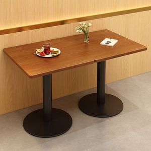 Mesa de Comedor Comercial Moderna con Tapa de Madera Cuadrada y Patas de Metal para Restaurante, Cafetería, <span class=keywords><strong>Bistro</strong></span>, Cocina, Oficina - Product Image 4