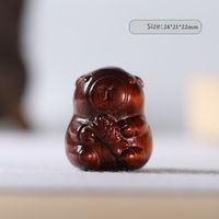 WD072 Gantungan Figurine Hewan Capybara Imut dan Gemuk, Pesona Kayu Warna-warni, Aksesori Perhiasan Sehari-hari