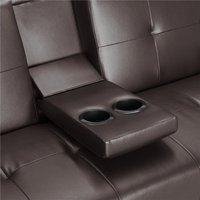 Sofá cama futón de piel sintética elegante para sala de estar, sofá convertible, cama de día con patas de metal cromado