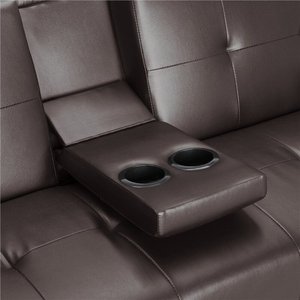 Salon Fantaisie Faux Cuir Futon Canapé-lit Convertible Canapé-lit avec Pieds en Métal Chromé - Product Image 6