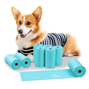 Sacs à déjections canines biodégradables et compostables en PBAT PLA (Amidon de maïs) écologiques, anti-fuites, certifiés ASTM D6400/EN13432 pour chiens et chats - Product Image 3