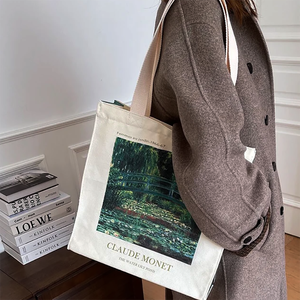 Sac fourre-tout en toile d'art entièrement fonctionnel et élégant "Water Lily Pond 1899" <span class=keywords><strong>de</strong></span> <span class=keywords><strong>Claude</strong></span> <span class=keywords><strong>Monet</strong></span>, excellent pour <span class=keywords><strong>les</strong></span> étudiants et <span class=keywords><strong>les</strong></span> professionnels - Product Image 6