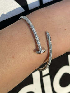 Nueva Pulsera de Eslabones con Dijes para Uñas, Unisex, con Cierre de Caja, Joyería de Boda de Moda, Venta al por Mayor, Estilo Hip Hop Lujoso, 3 CT Brillantes - Product Image 3