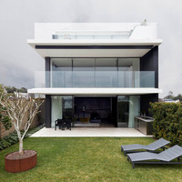 Diseño de Interiores de Arquitectura de Villa Moderna Minimalista en Blanco y Negro, Planos y Renderizado 3D, Consultoría Profunda