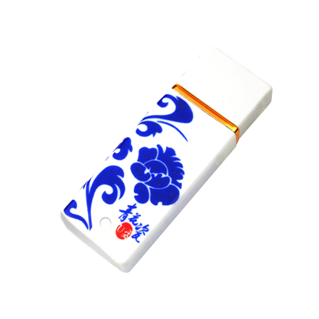 Blue White Porcelain USB 2.0 Flash Drive 64g 32/16/8/4/2g Chinese Style Gift Box Corporate Customized Logo 1-Year No Encryption