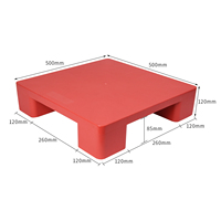 Palette en plastique Euro Eruo 400x300 4 voies simple face petite palette de stockage au sol modèle F7 1,08 kg