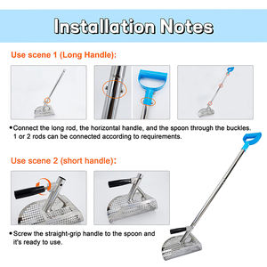 Mangos largos y cortos Detector de metales Cuchara de arena Herramienta de detección de metales de acero Pala de excavación Pala de acero inoxidable de tamizado rápido - Product Image 6