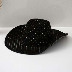 Sombrero Vaquero Occidental con Diamantes Completos en Color Sólido para Hombres y Mujeres - Product Image 6