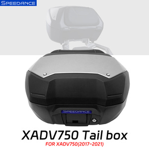 Coffre arrière pour moto Honda XADV750, boîte rigide de 50L avec dossier souple, verrouillable, coffre de rangement pour bagages XADV 750 - Product Image 1