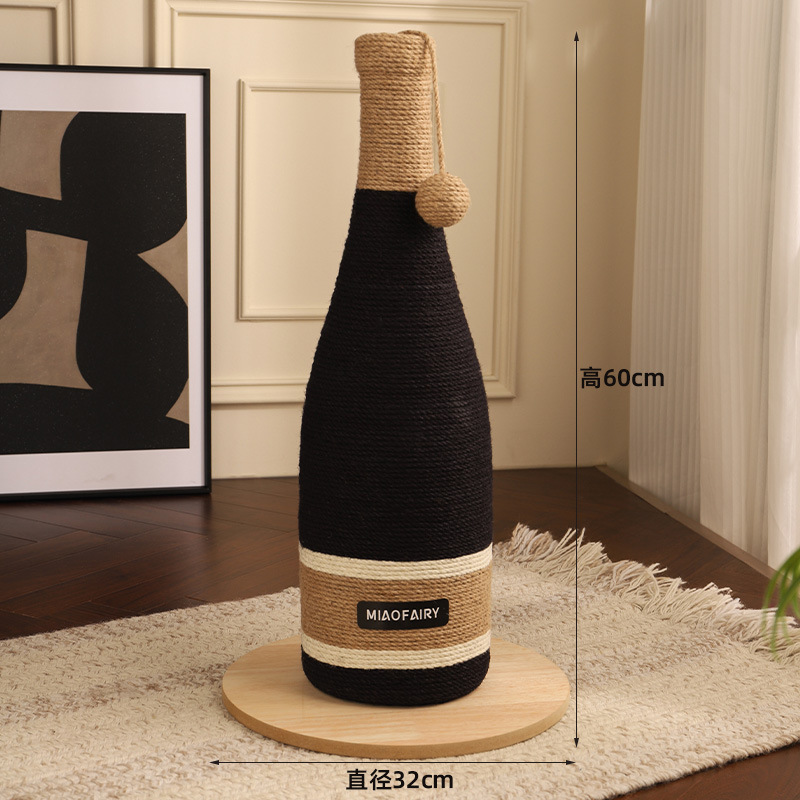 Colonne de préhension pour bouteille de vin plate - style corde de chanvre